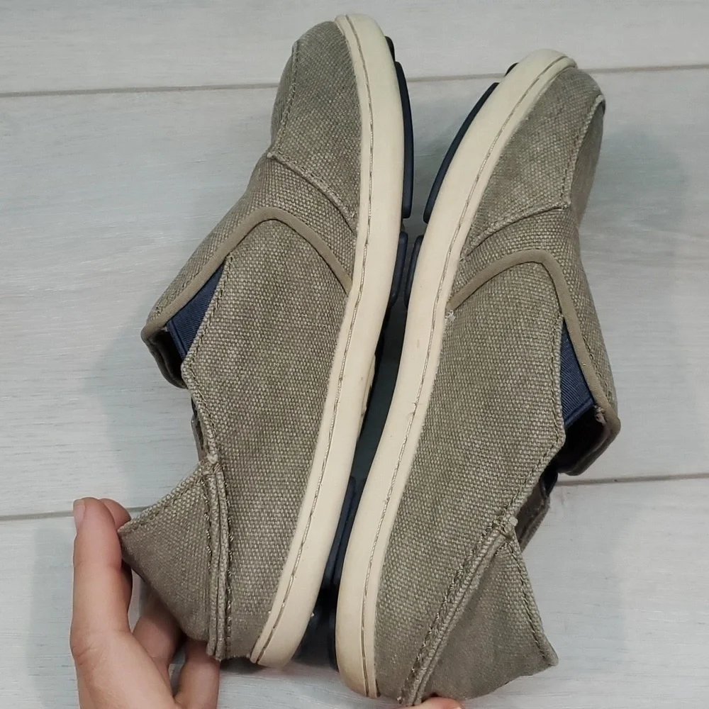 Olukai Kids Boys Nohea Lole Boys Textile Loafer Slip on shoes sz B1